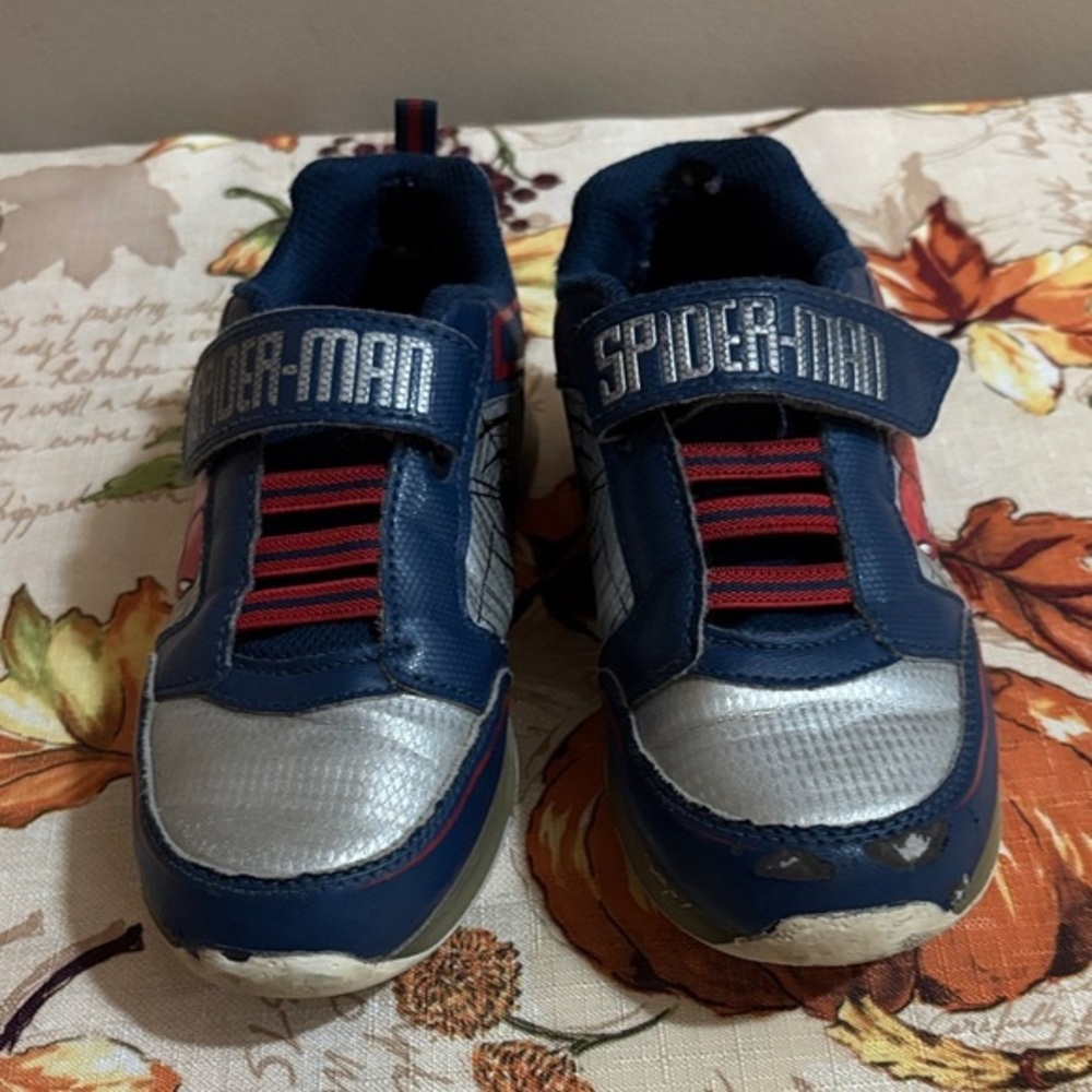 Spiderman Kids Sneakers - Blue and Silver